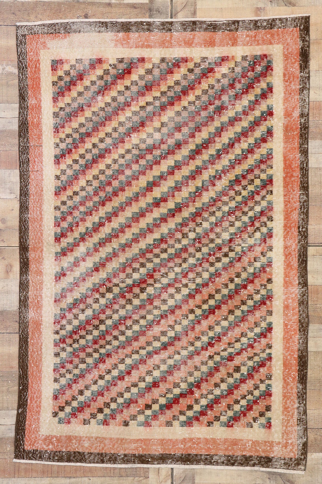 4 x 6 Vintage Turkish Sivas Rug 53366