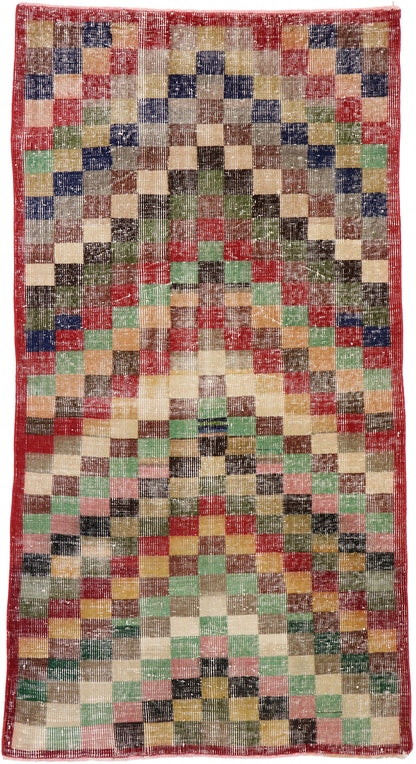 4 x 7 Vintage Turkish Sivas Rug 53368