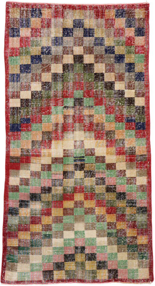 4 x 7 Vintage Turkish Sivas Rug 53368