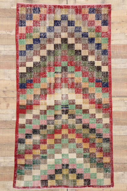 4 x 7 Vintage Turkish Sivas Rug 53368