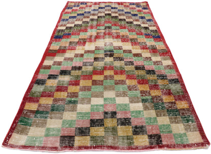 4 x 7 Vintage Turkish Sivas Rug 53368