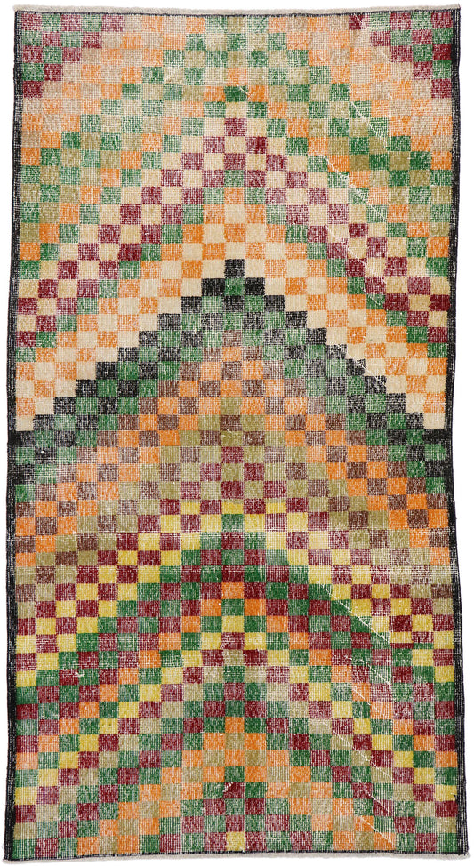 4 x 7 Vintage Turkish Sivas Rug 53370