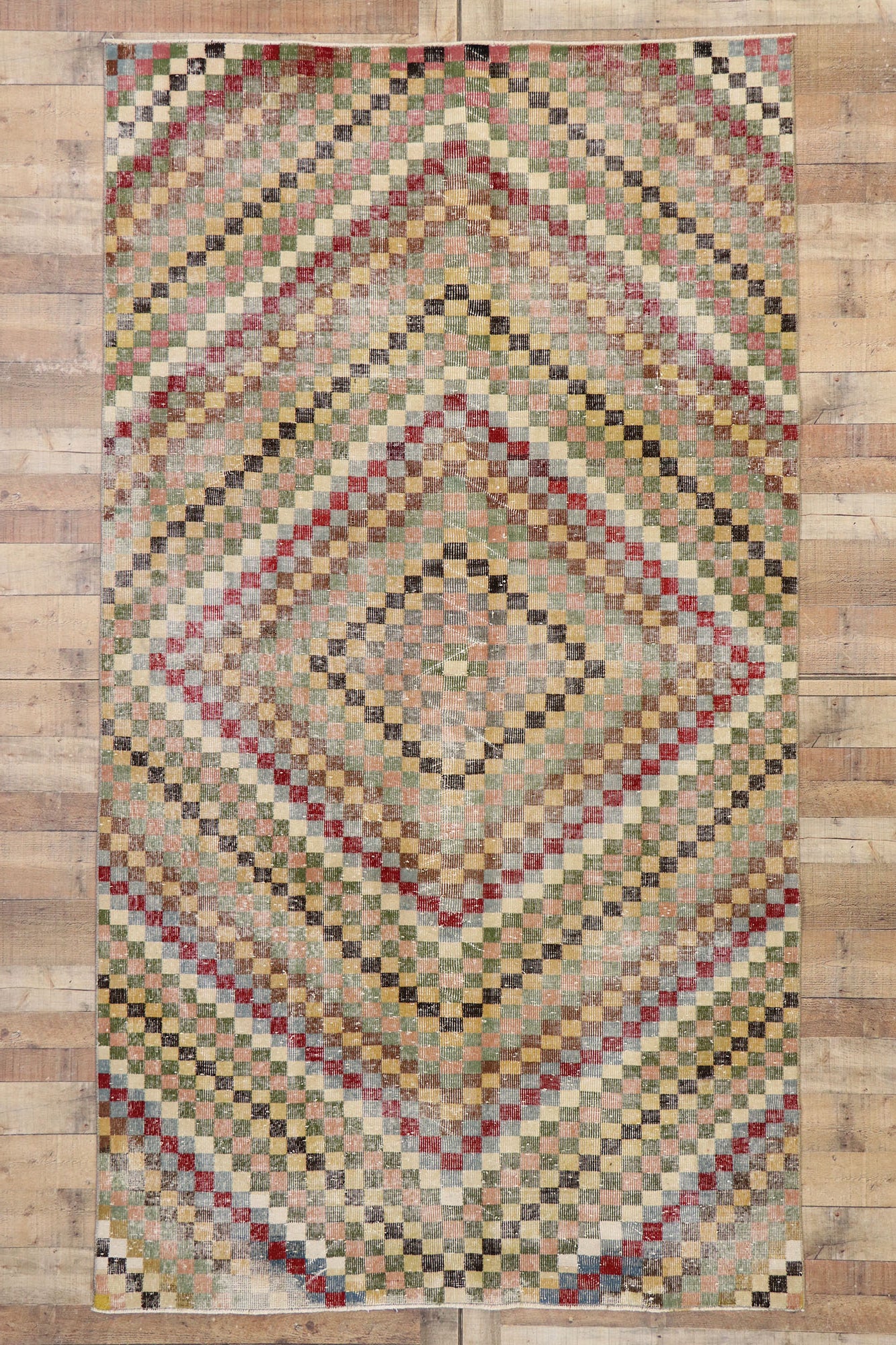 6 x 10 Vintage Turkish Sivas Rug 53376