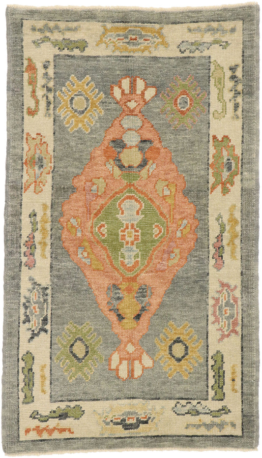 3 x 5 Contemporary Turkish Oushak Rug 53377