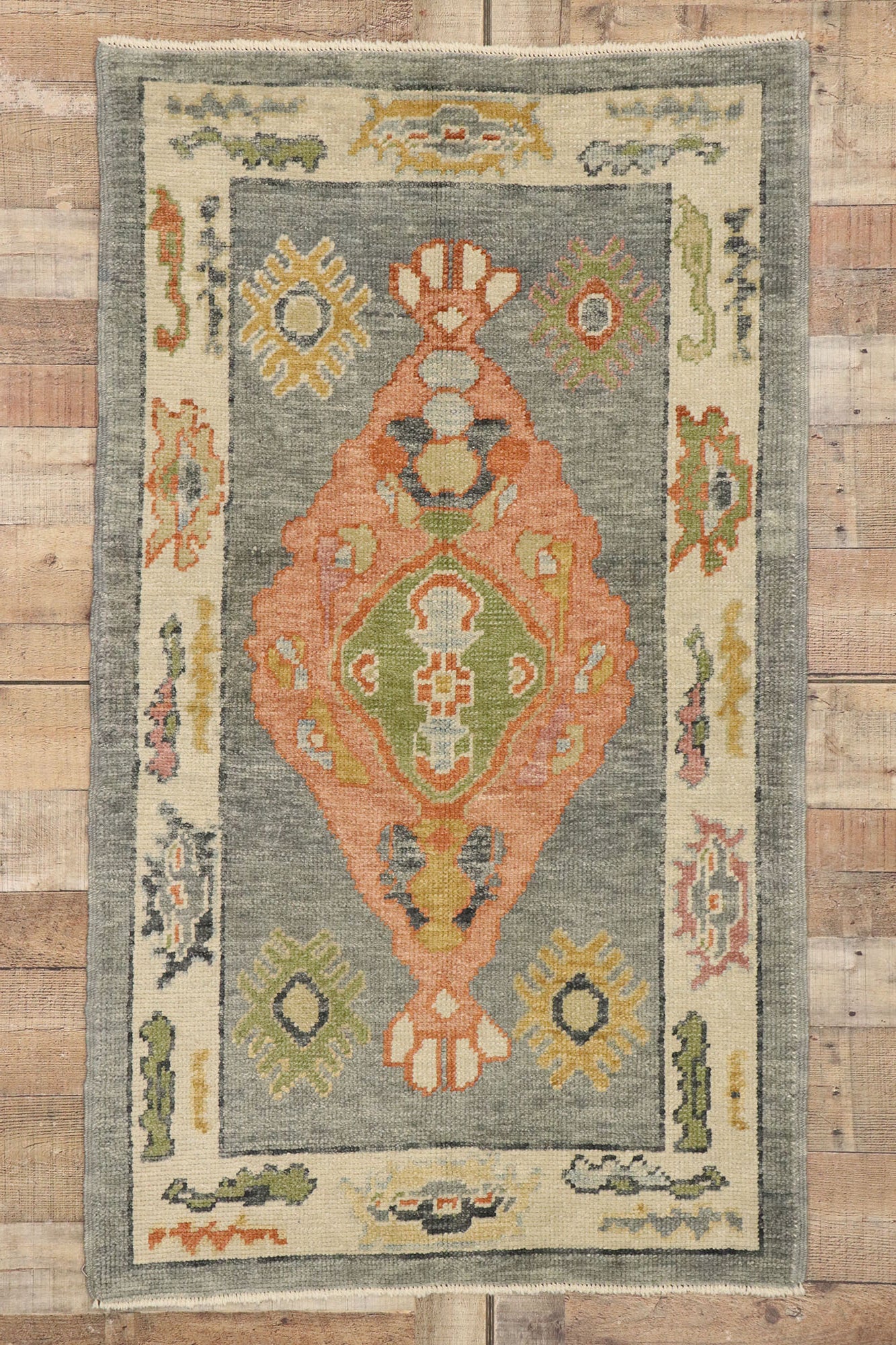 3 x 5 Contemporary Turkish Oushak Rug 53377