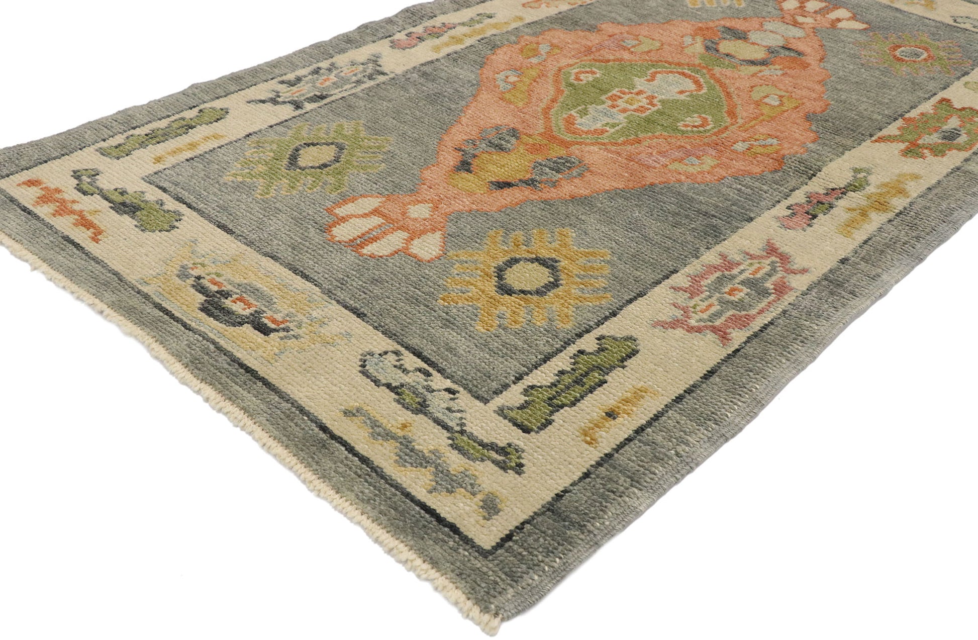 3 x 5 Contemporary Turkish Oushak Rug 53377