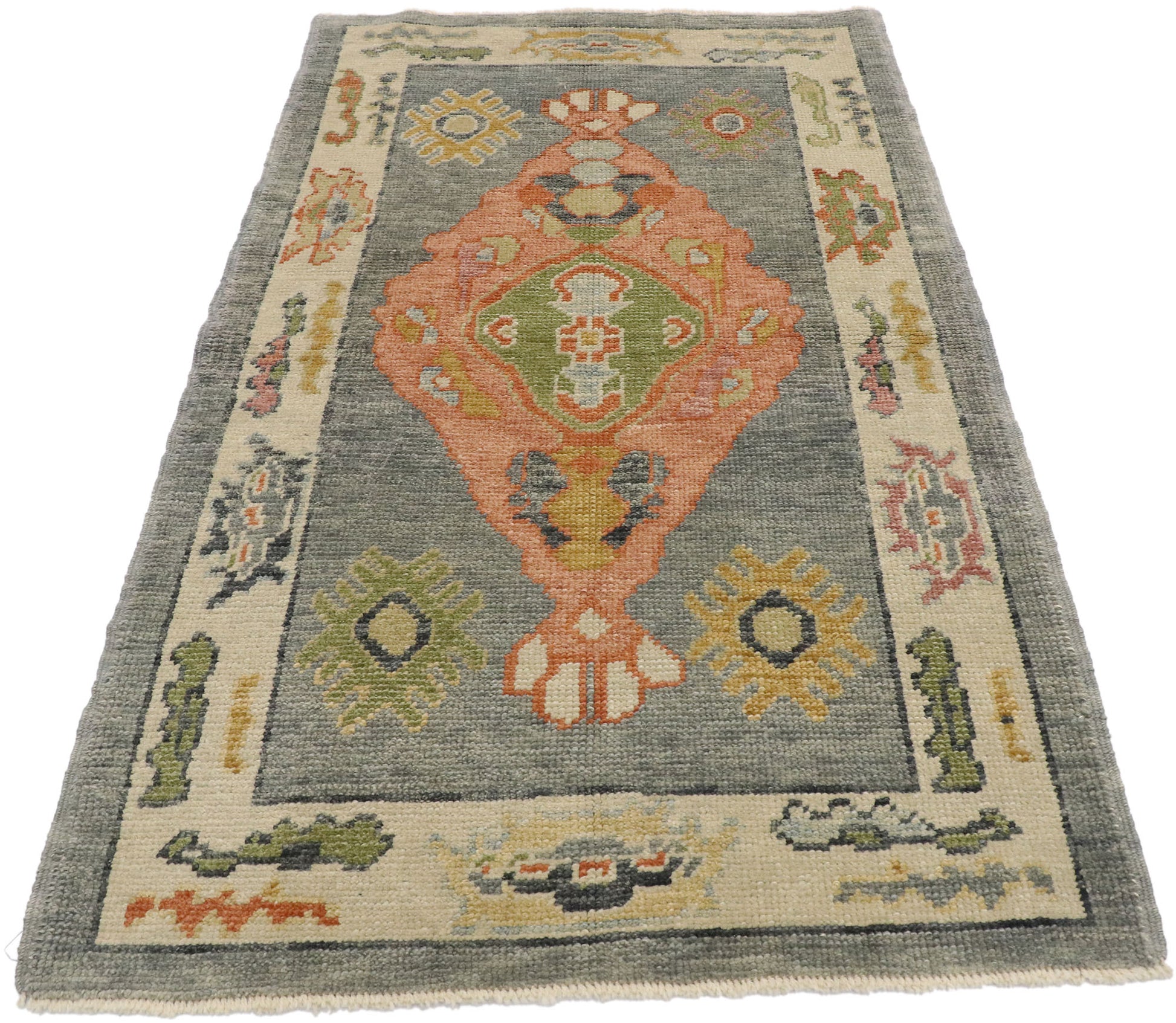 3 x 5 Contemporary Turkish Oushak Rug 53377
