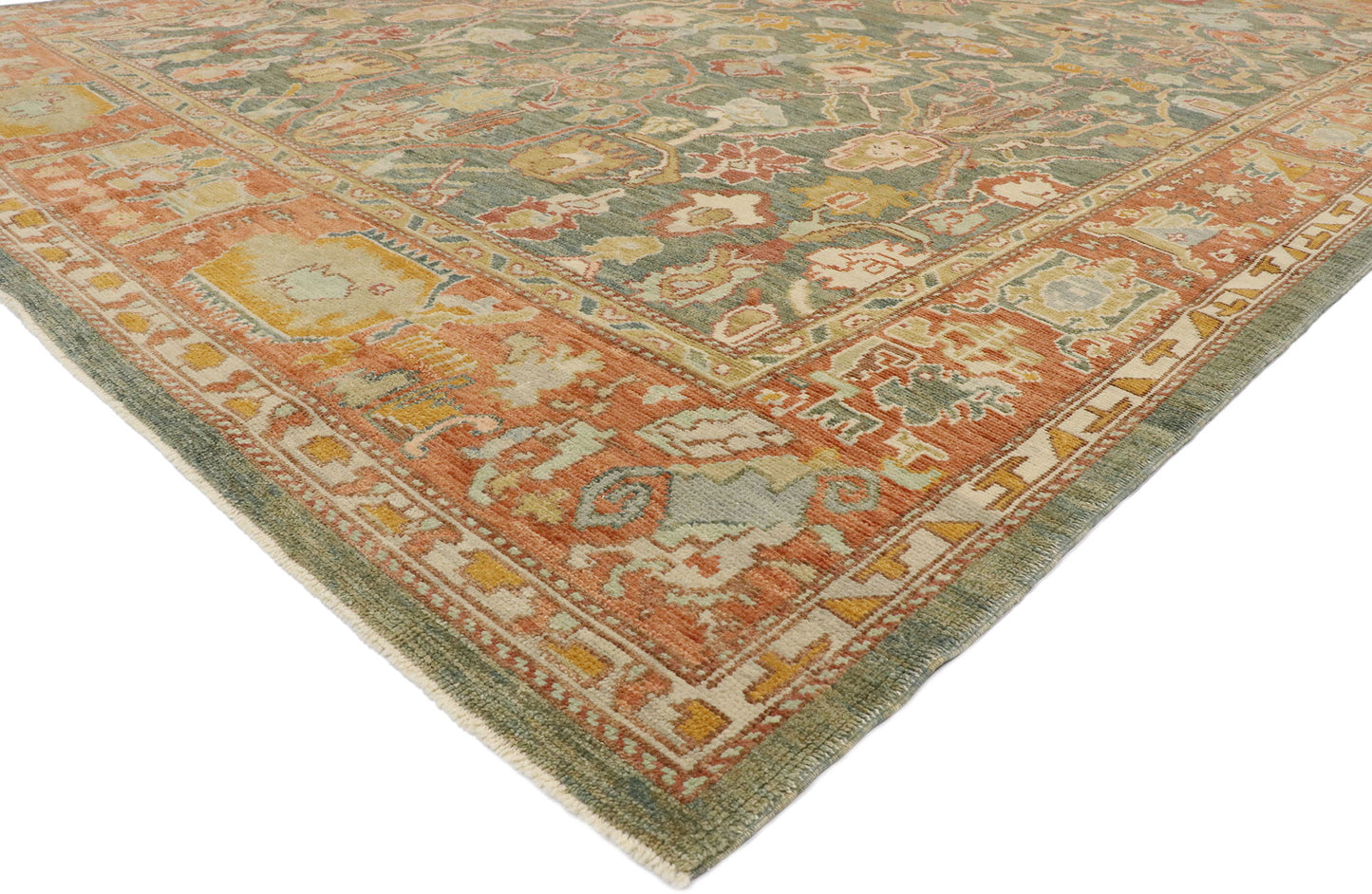 10 x 15 Contemporary Turkish Oushak Rug 53379