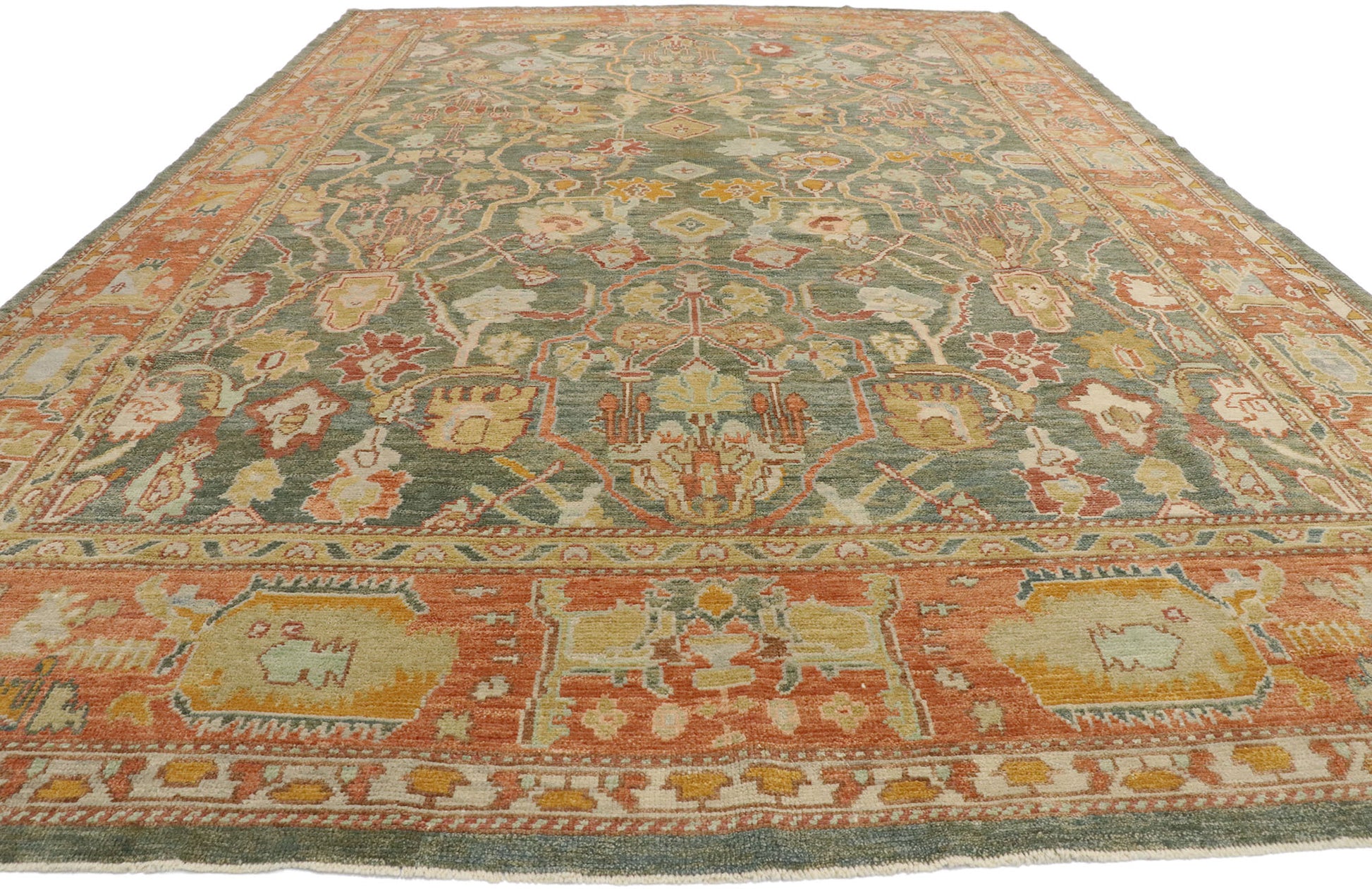 10 x 15 Contemporary Turkish Oushak Rug 53379