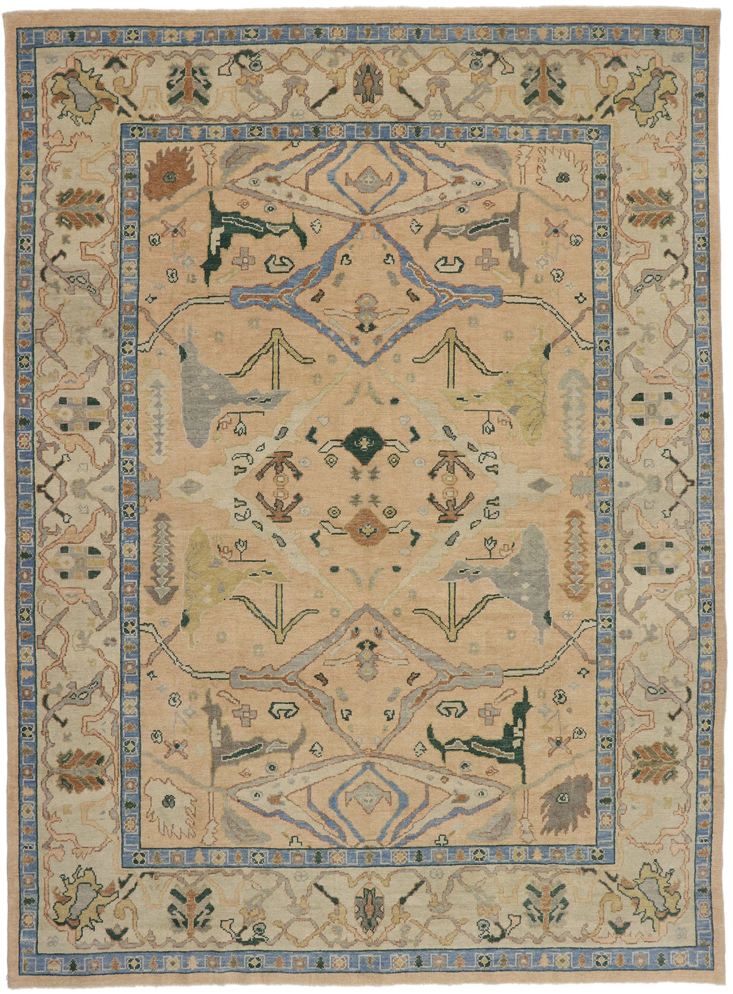 10 x 14 Contemporary Turkish Oushak Rug 53382