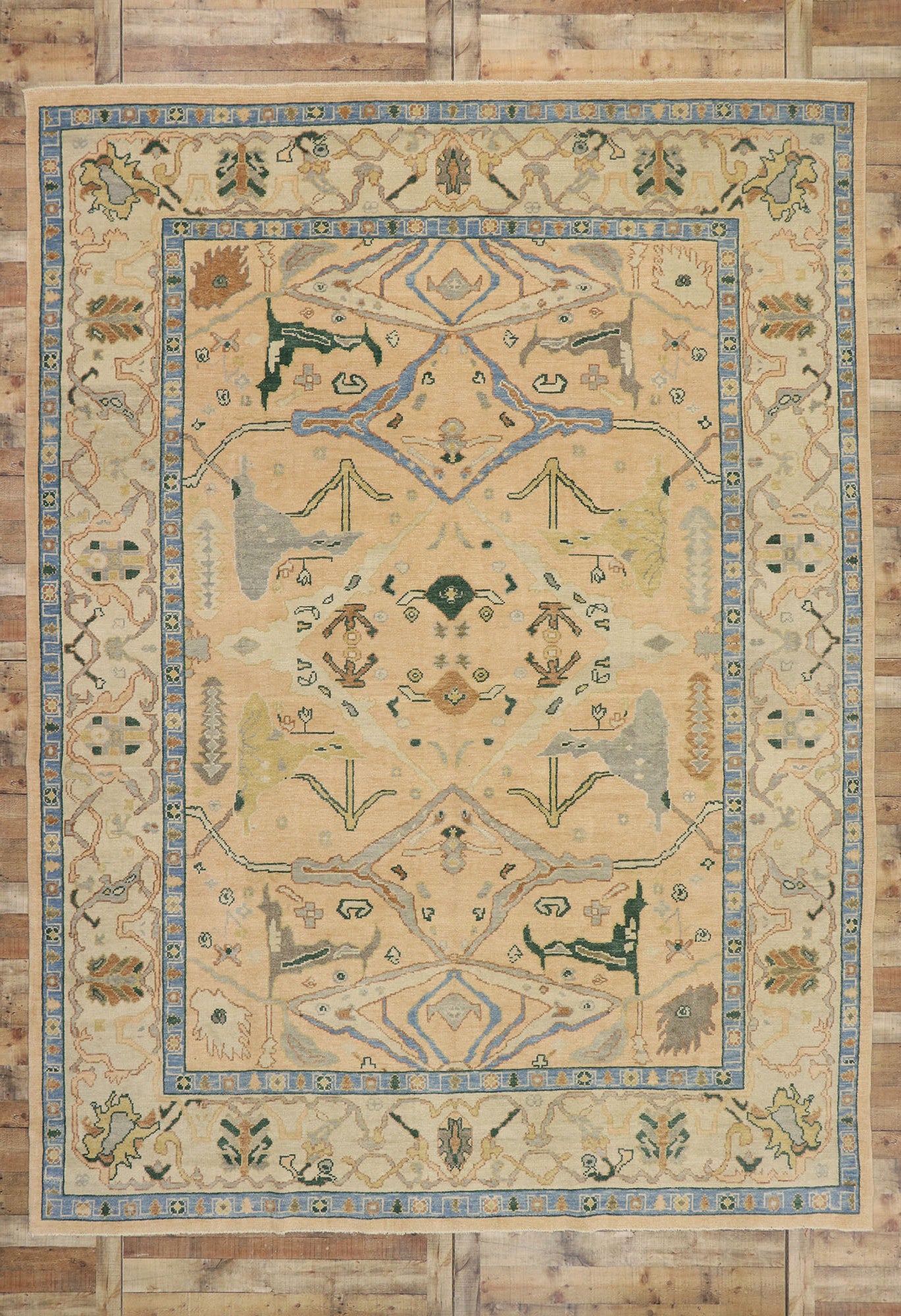 10 x 14 Contemporary Turkish Oushak Rug 53382