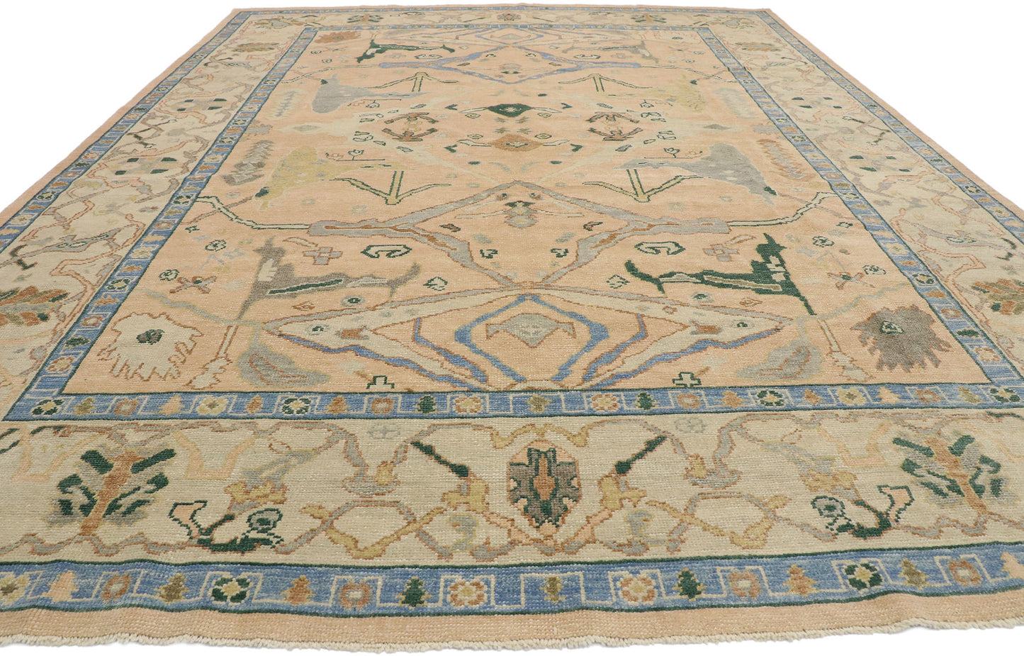 10 x 14 Contemporary Turkish Oushak Rug 53382