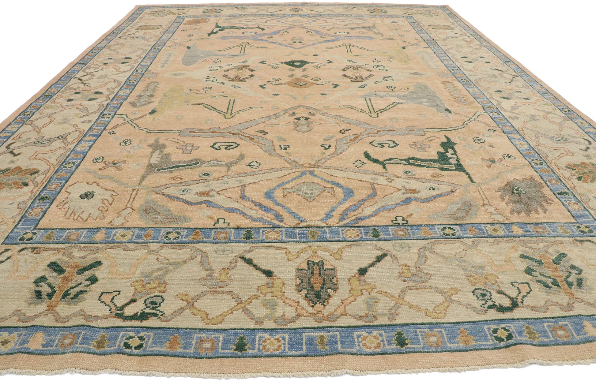 10 x 14 Contemporary Turkish Oushak Rug 53382