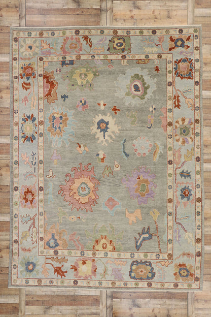10 x 13 Contemporary Turkish Oushak Rug 53386