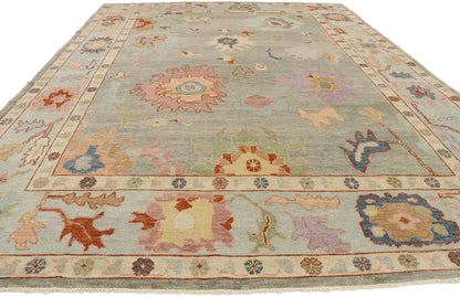 10 x 13 Contemporary Turkish Oushak Rug 53386