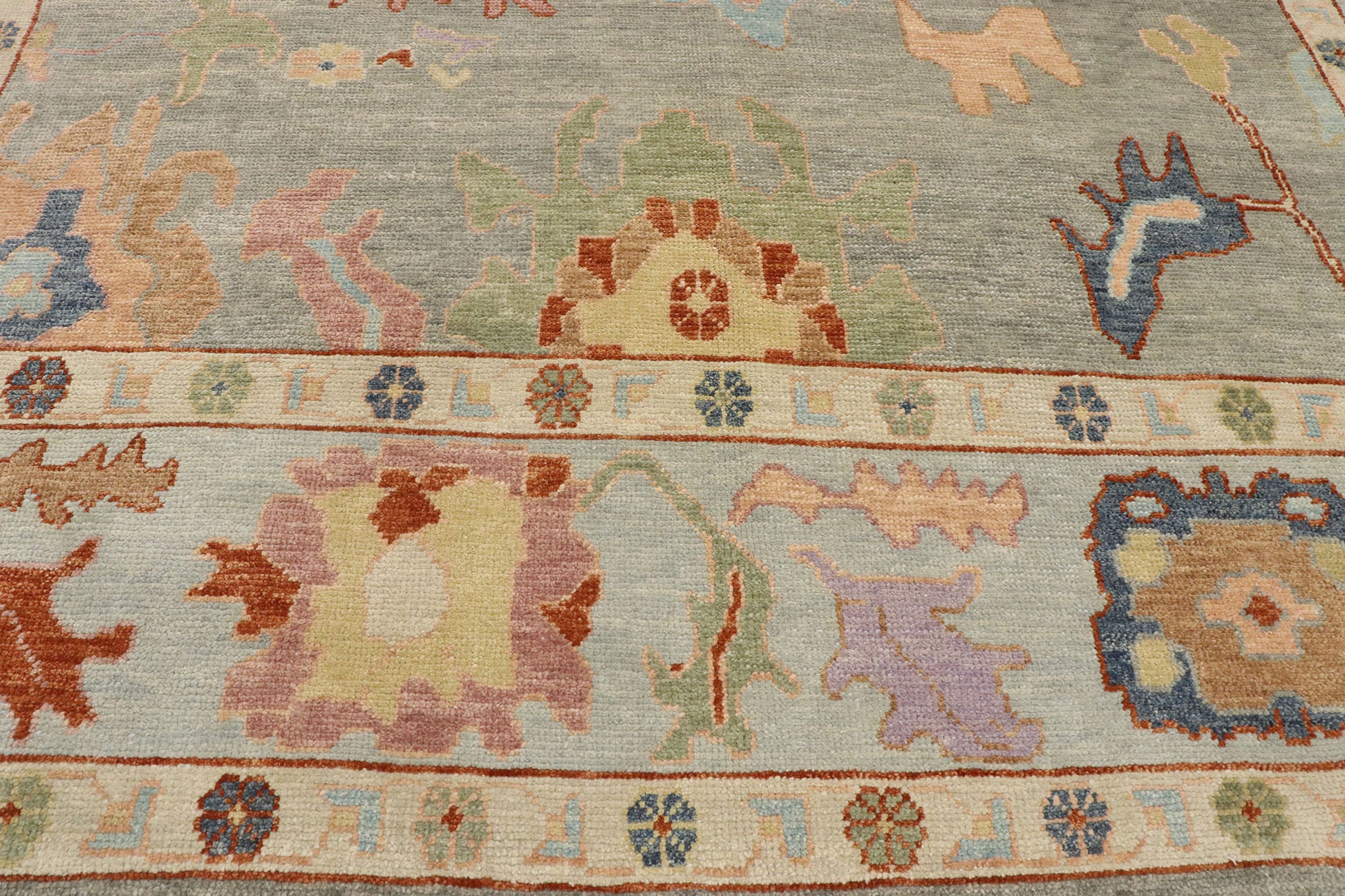10 x 13 Contemporary Turkish Oushak Rug 53386