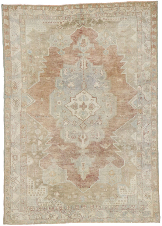 5 x 8 Vintage Turkish Oushak Rug 53387