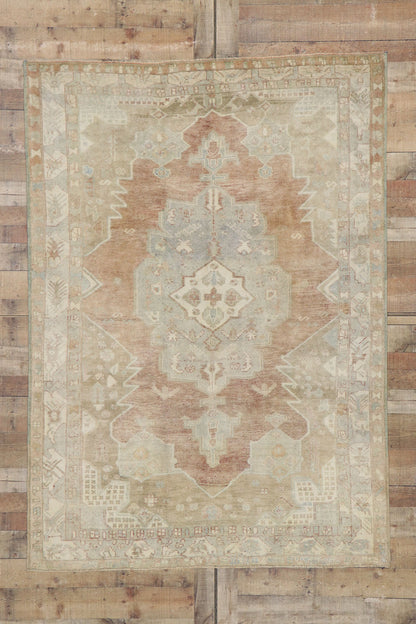 5 x 8 Vintage Turkish Oushak Rug 53387