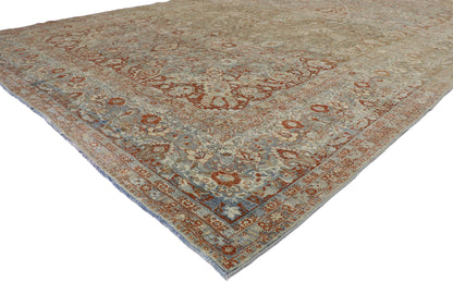 11 x 18 Antique-Worn Persian Mashhad Rug 53389
