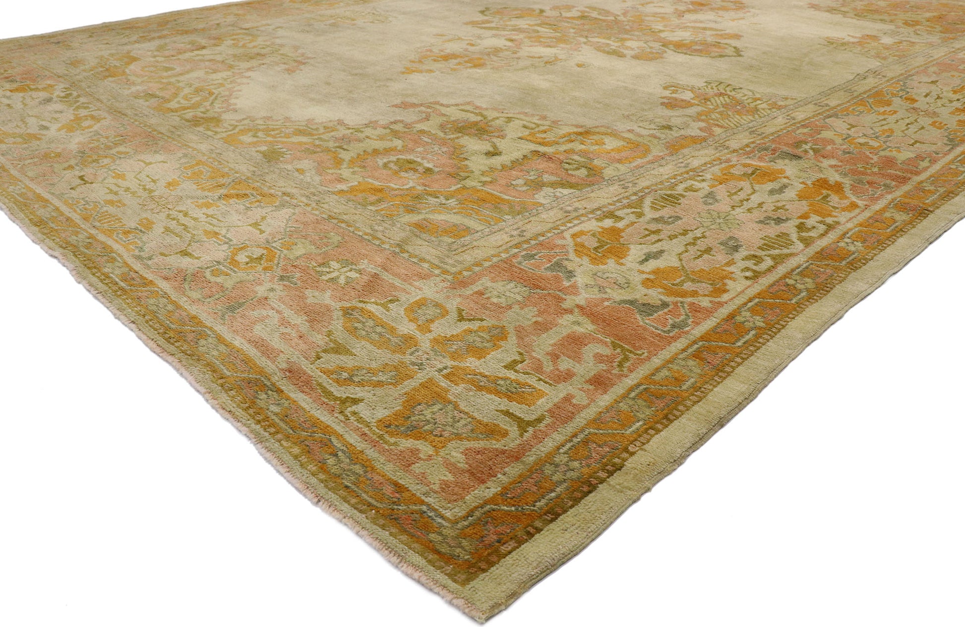 12 x 16 Antique Turkish Oushak Rug 53390