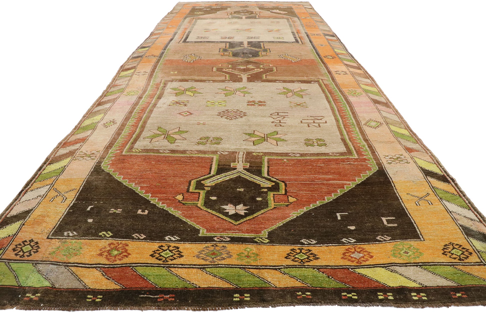 7 x 19 Vintage Turkish Kars Rug 53391
