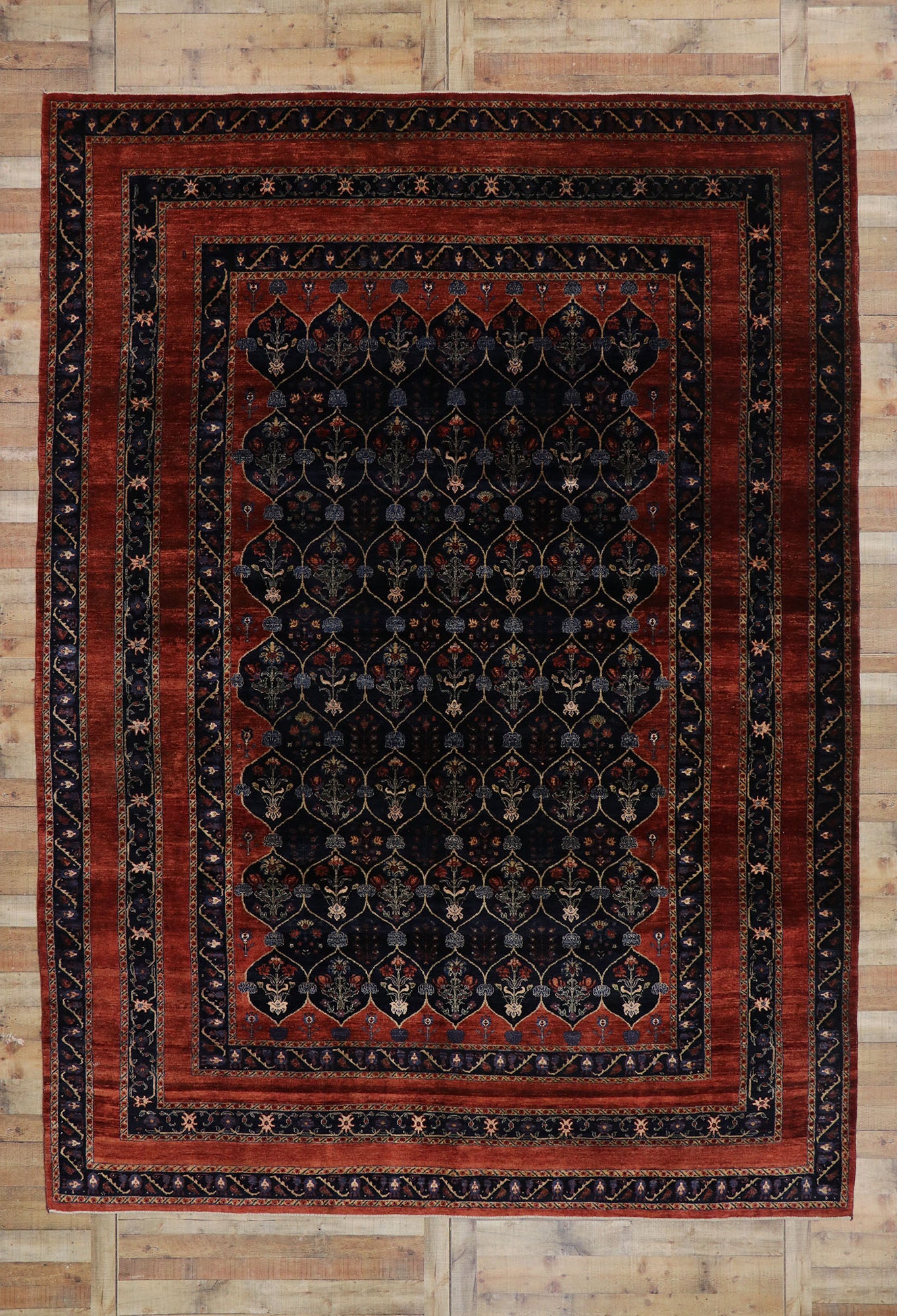 10 x 13 Vintage Persian Bijar Rug 53392