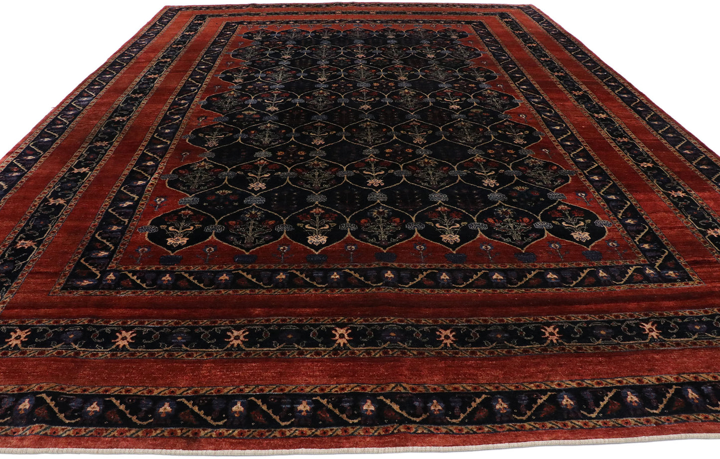 10 x 13 Vintage Persian Bijar Rug 53392