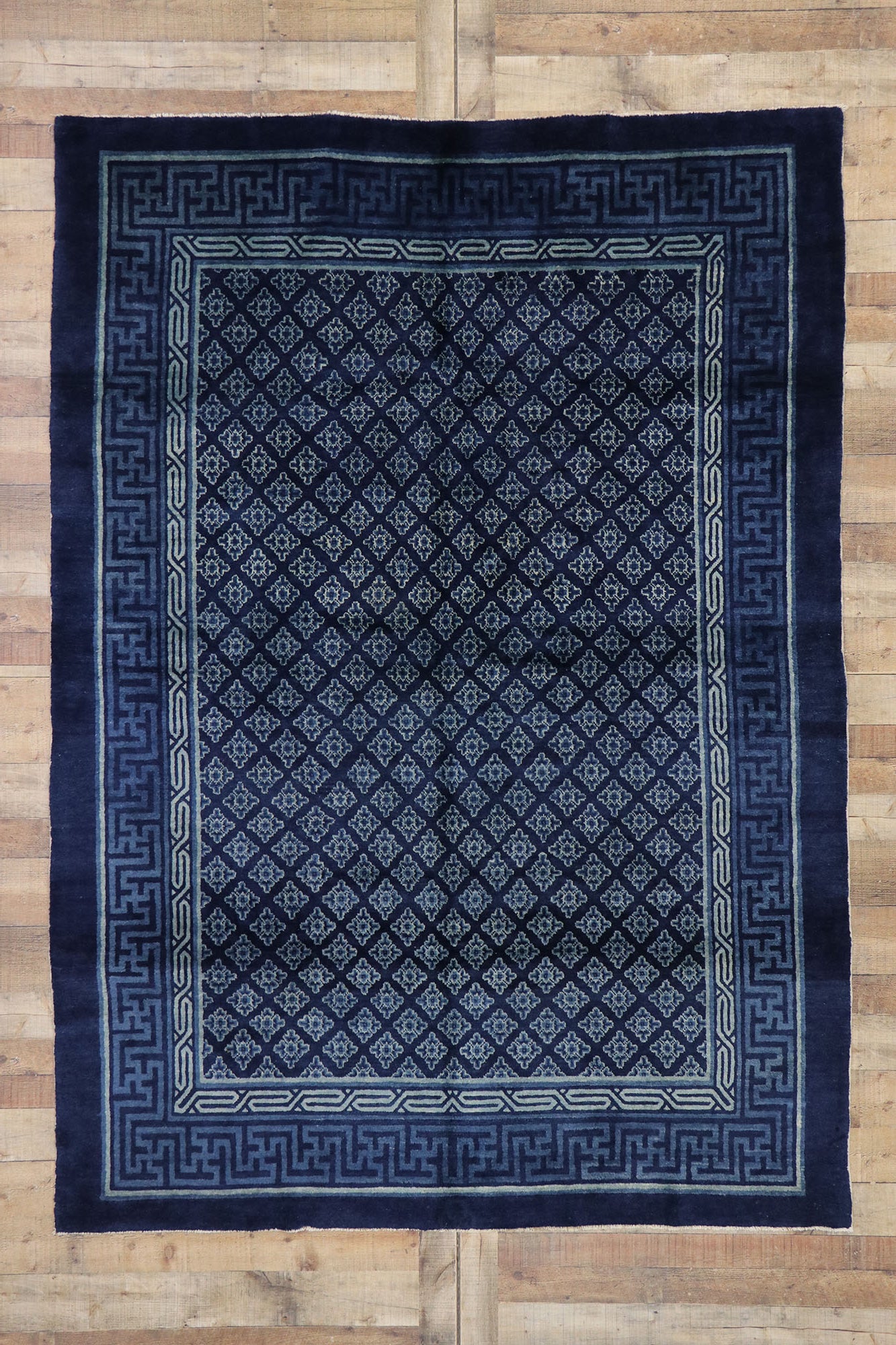 6 x 9 Antique Chinese Baotou Rug 53395