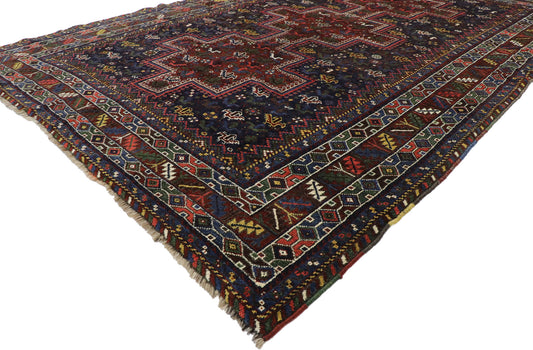 7 x 10 Antique Persian Shiraz Rug 53396