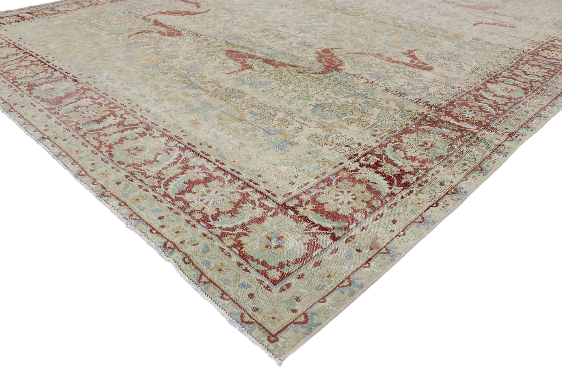 9 x 12 Antique Persian Kerman Rug 53399