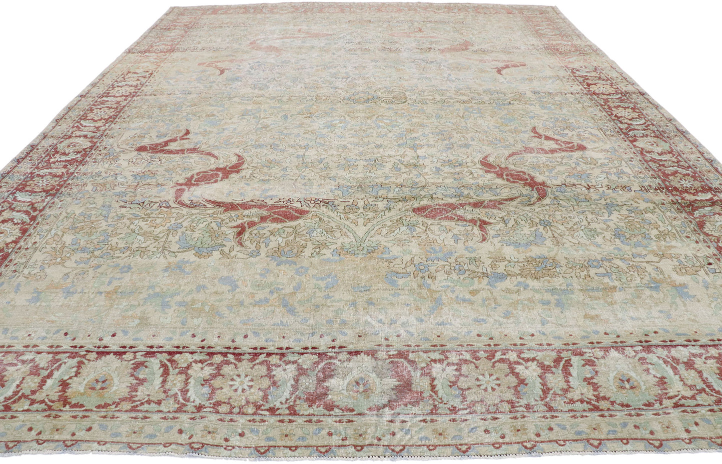 9 x 12 Antique Persian Kerman Rug 53399