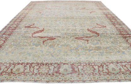 9 x 12 Antique Persian Kerman Rug 53399
