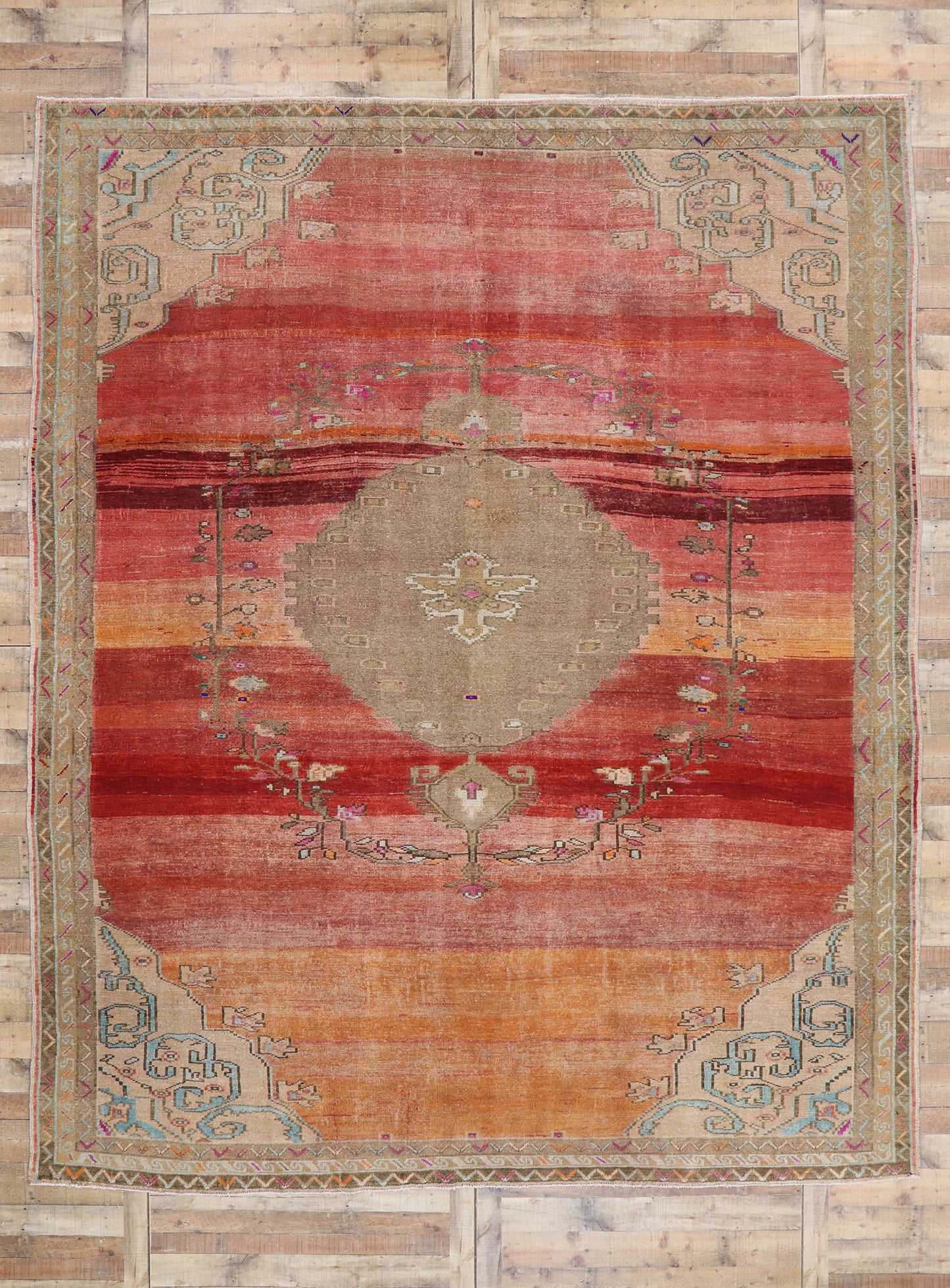 11 x 13 Vintage Turkish Kars Rug 53400