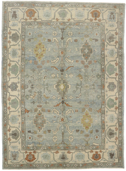 9 x 13 Contemporary Turkish Oushak Rug 53402