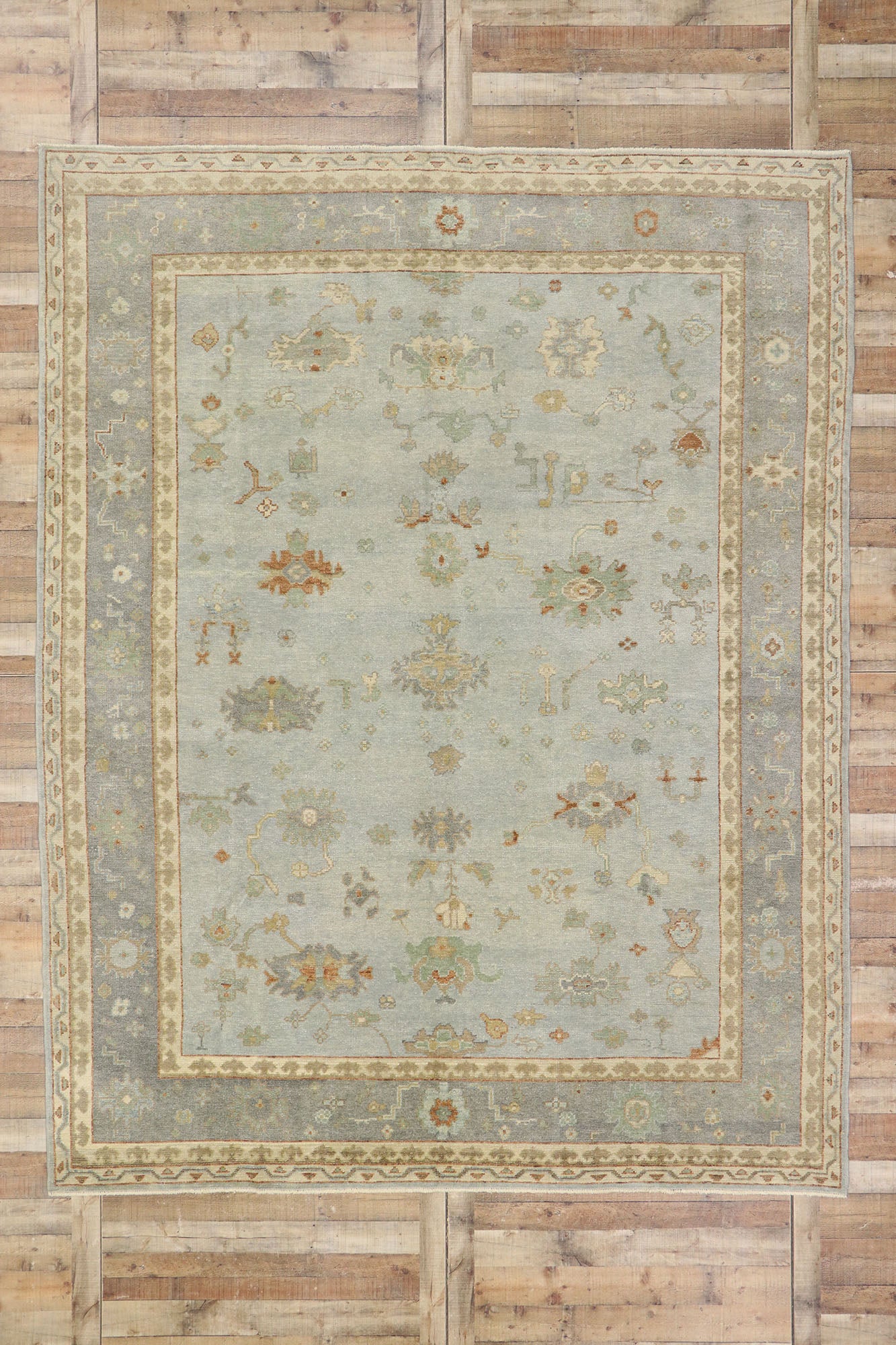 9 x 12 Contemporary Turkish Oushak Rug 53403