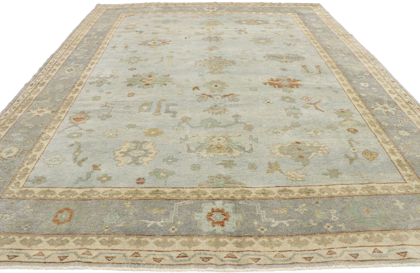 9 x 12 Contemporary Turkish Oushak Rug 53403