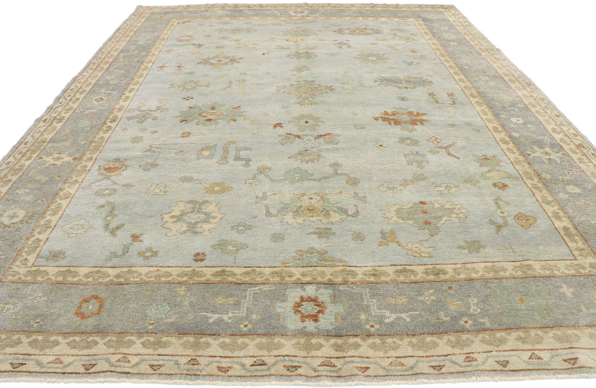 9 x 12 Contemporary Turkish Oushak Rug 53403