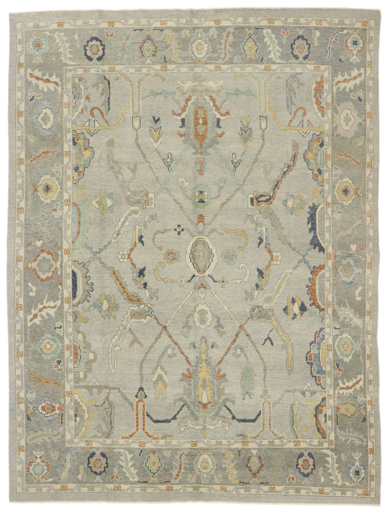 9 x 12 Contemporary Turkish Oushak Rug 53405