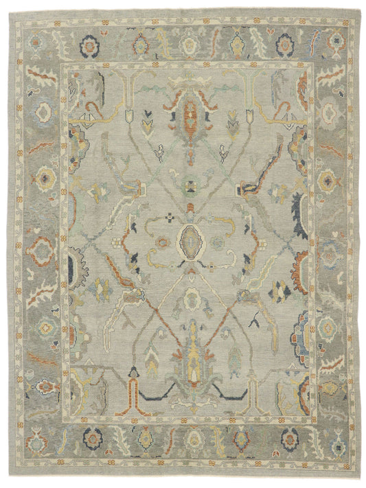 9 x 12 Contemporary Turkish Oushak Rug 53405