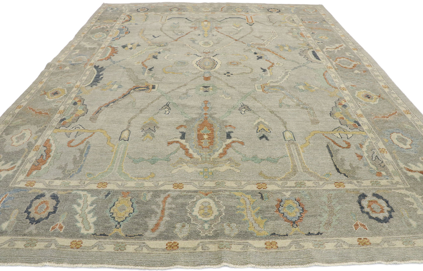 9 x 12 Contemporary Turkish Oushak Rug 53405