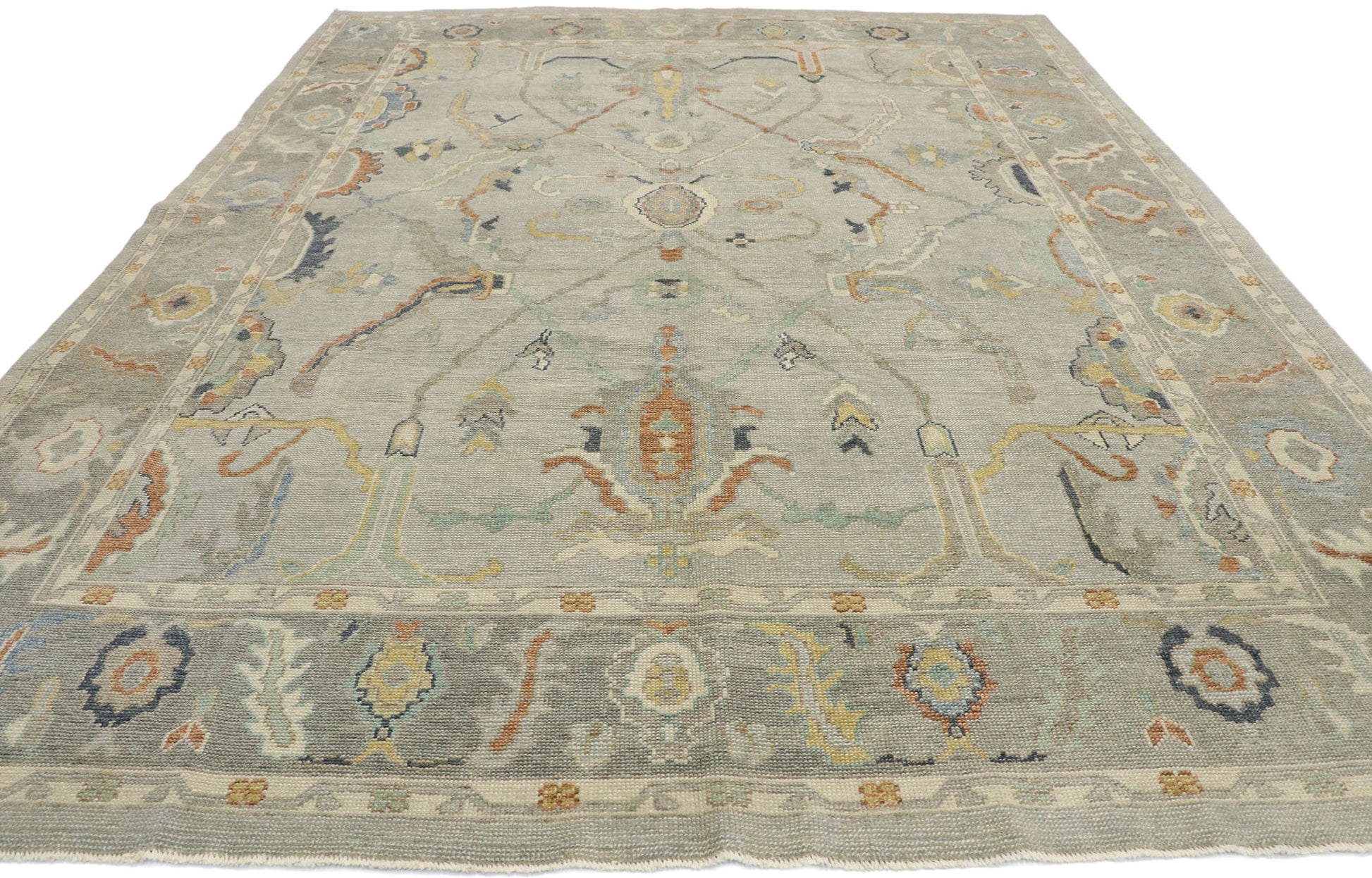 9 x 12 Contemporary Turkish Oushak Rug 53405