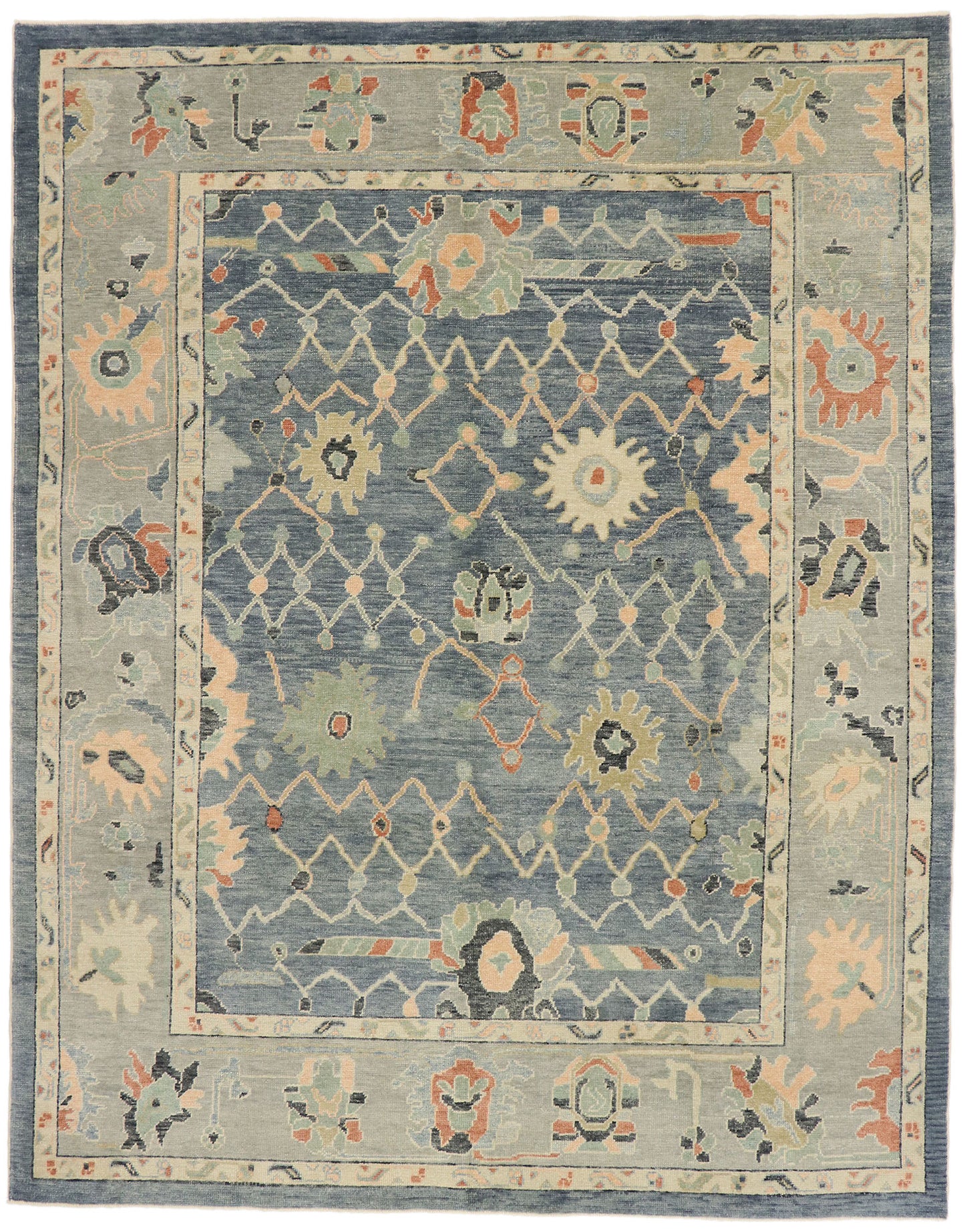 10 x 12 Contemporary Turkish Oushak Rug 53406