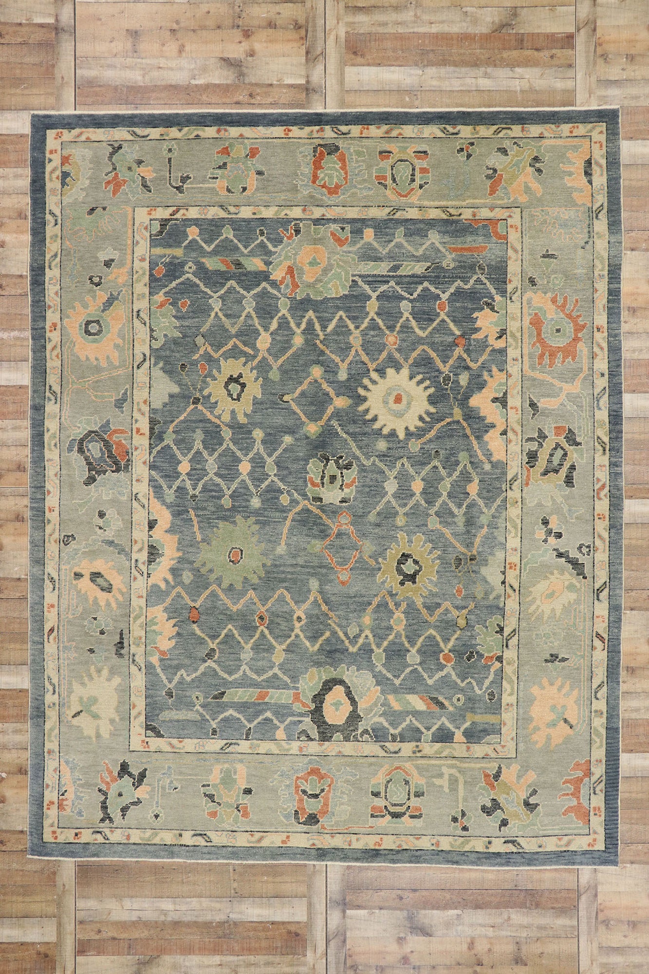 10 x 12 Contemporary Turkish Oushak Rug 53406