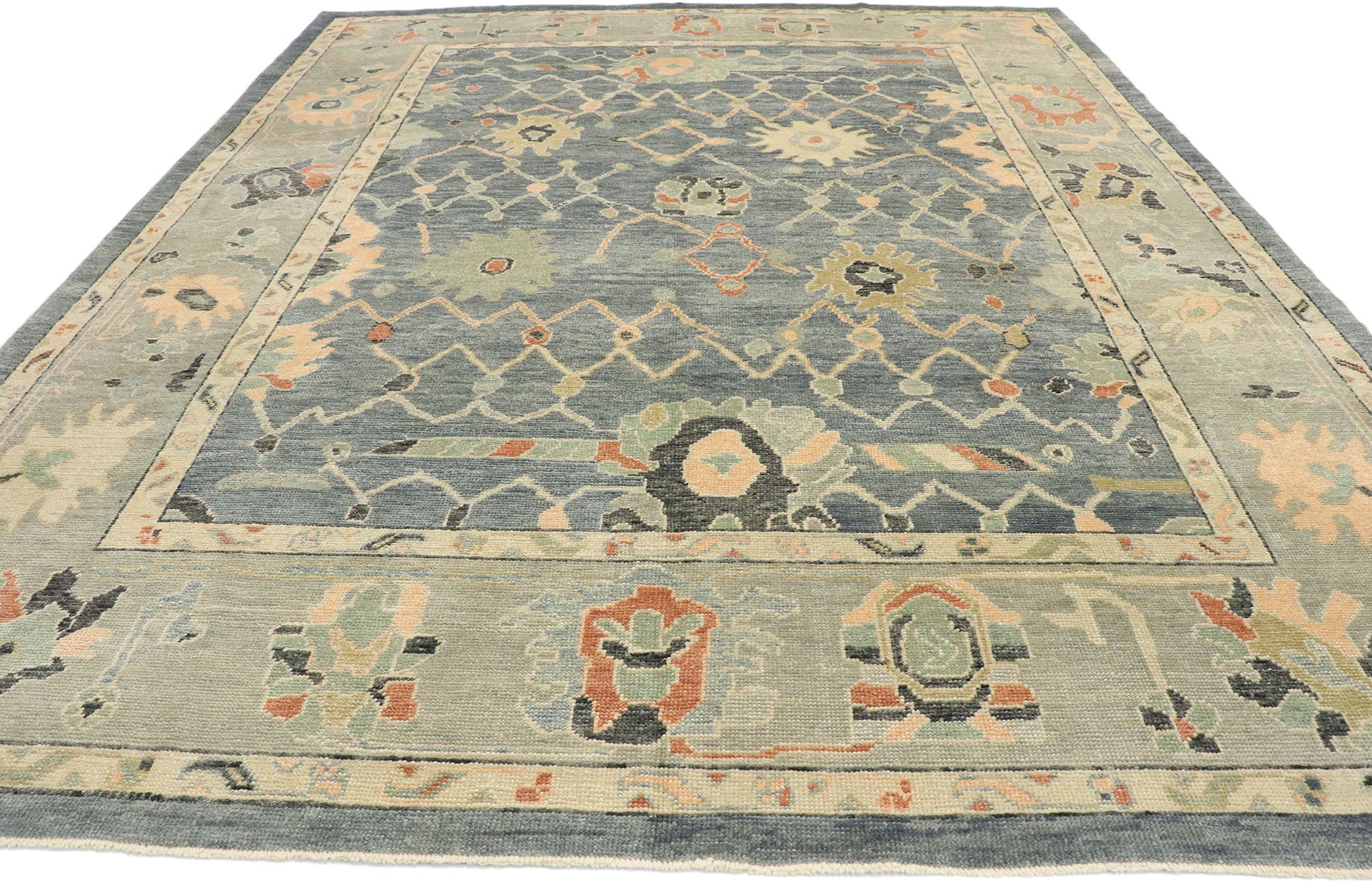 10 x 12 Contemporary Turkish Oushak Rug 53406