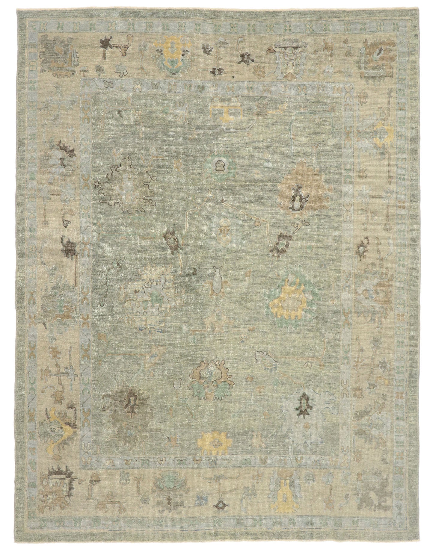 9 x 12 Turkish Oushak Rug 53407