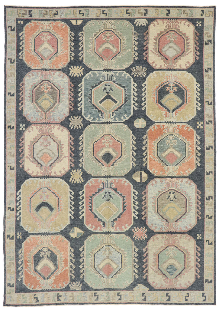 9 x 13 Contemporary Turkish Oushak Rug 53409