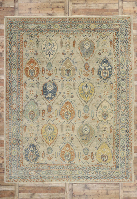 10 x 13 Contemporary Turkish Oushak Rug 53410