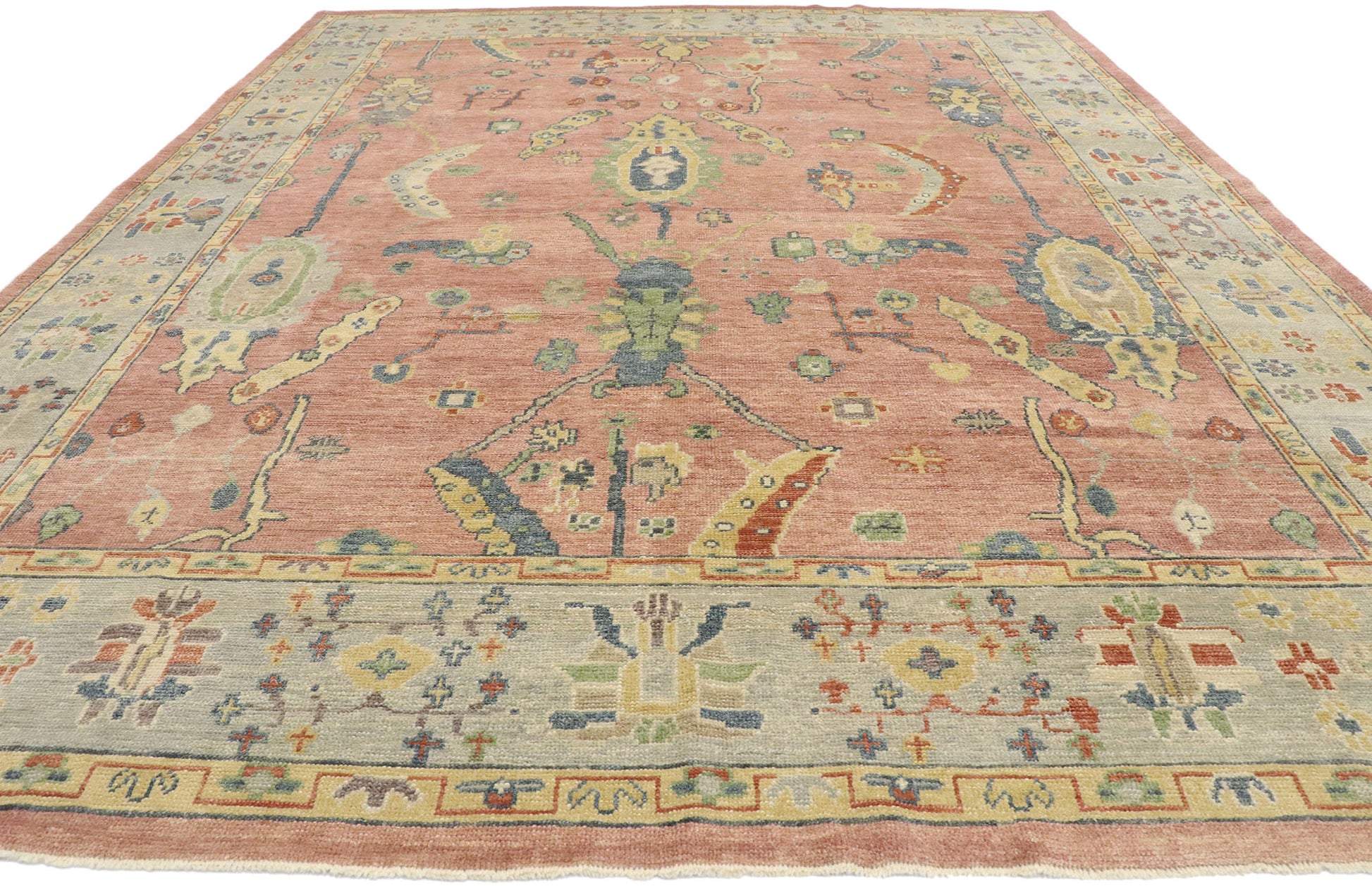 10 x 13 Contemporary Turkish Oushak Rug 53414