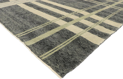 9 x 12 Contemporary Turkish Plaid Tartan Rug 53417