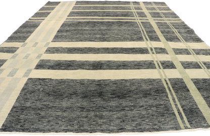 9 x 12 Contemporary Turkish Plaid Tartan Rug 53417